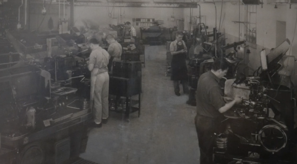 Vintage photo of Bracalente workers in a facility