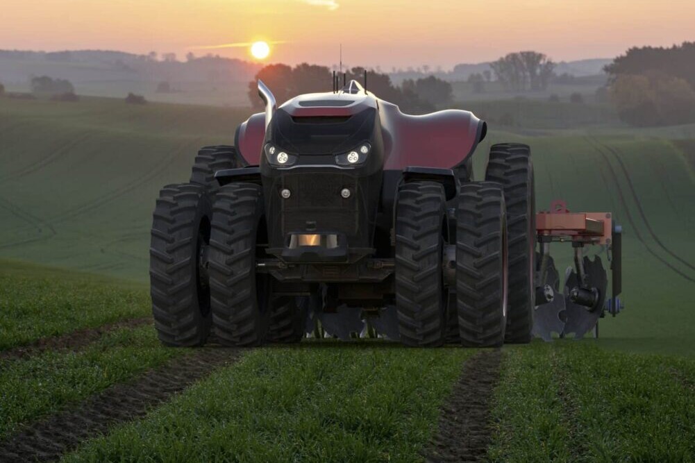 Tractor fiompiana mandehandeha mandritra ny asa eny an-kianja